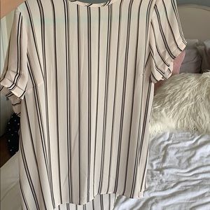 Vertical stripe blouse